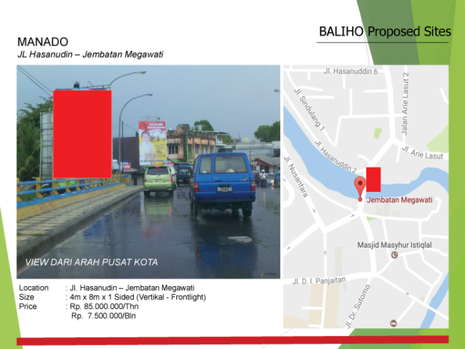 MANADO : JL. Hasanudin – Jembatan Megawati