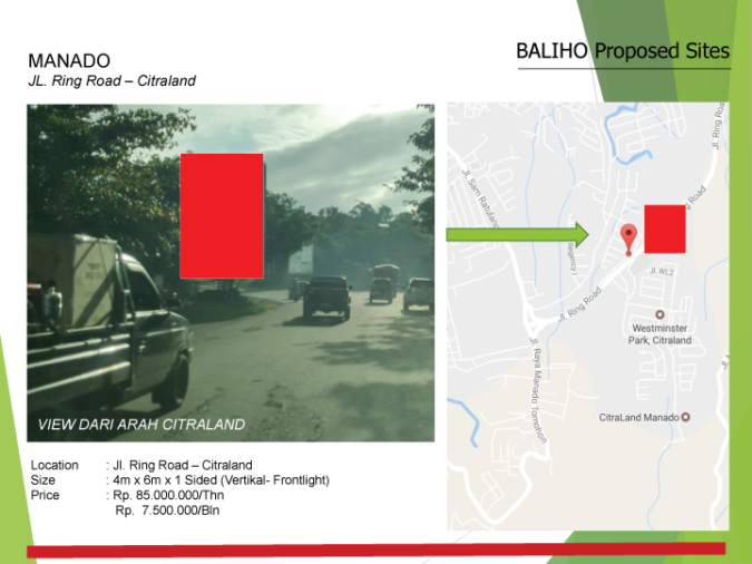 MANADO : JL. Ring Road – Citraland